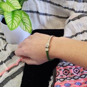 Green & Gold Tone Bracelet